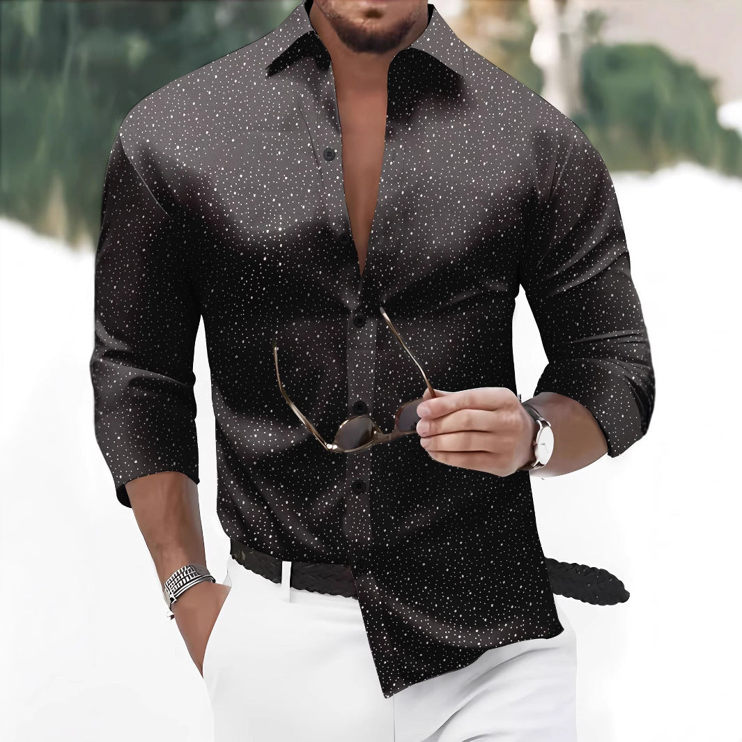 Herren Hemd Modern Punktiert Slim Fit Berlin Style - BerlinGlamour