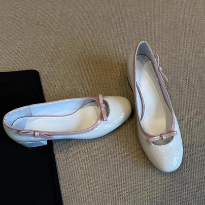 Damen Ballerinas Glitzernd Bequem Schleifen