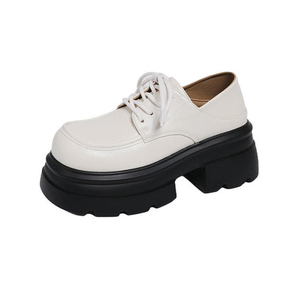 Damen Schnürschuhe Chunky Plattform Stiefel Mode