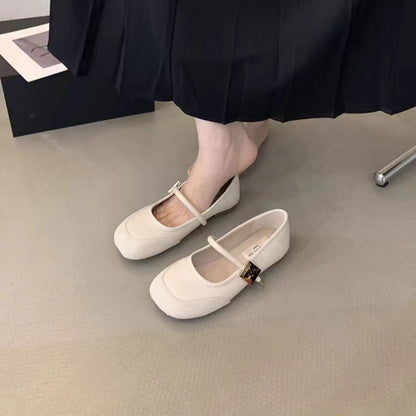 Damen Ballerina Schuhe Elegantes Design Mit Riemen Modern