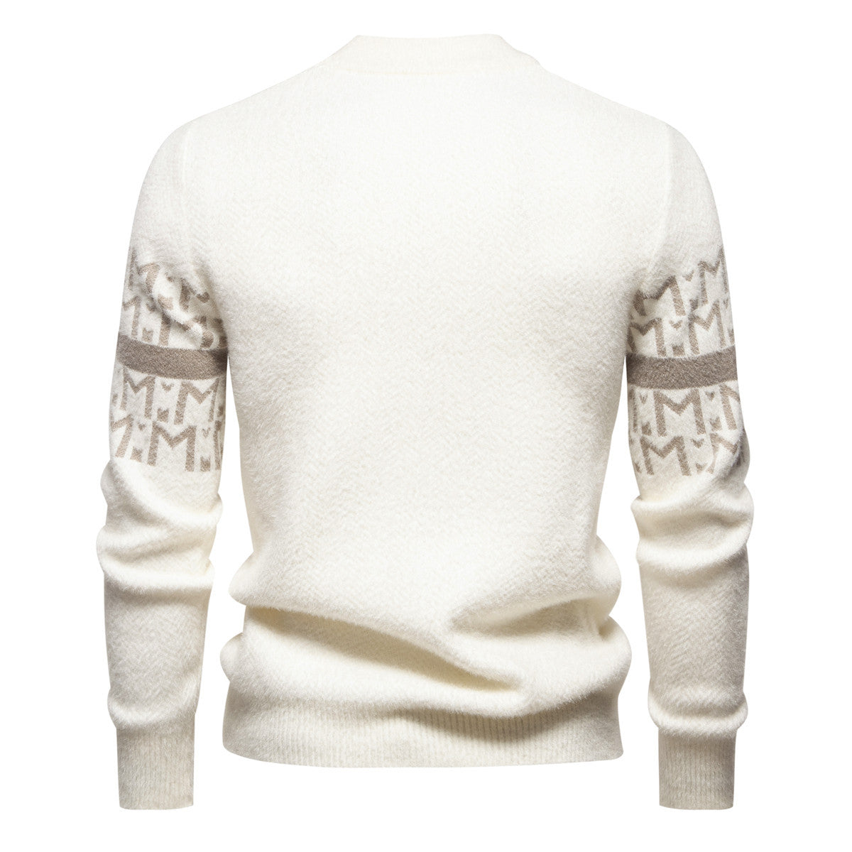 Herren Pullover Strick Zopfmuster Stehkragen Modern