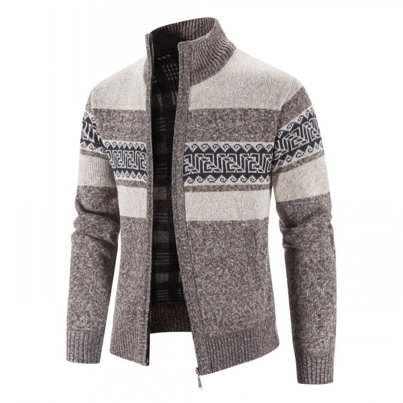 Herren Strickjacke Modern Hochkragen Stylish