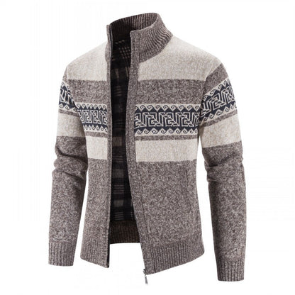 Herren Strickjacke Modern Hochkragen Stylish