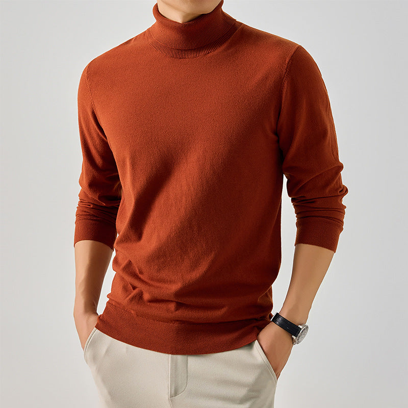 Herren Rollkragenpullover Feinwolle Elegantes Design