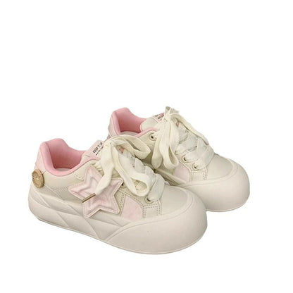 Damen Sneaker Sterne Dekoration Modisch Bequem