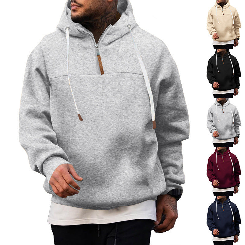 Herren Sportpullover Kapuzenpulli Elastisch Mit Reißverschluss