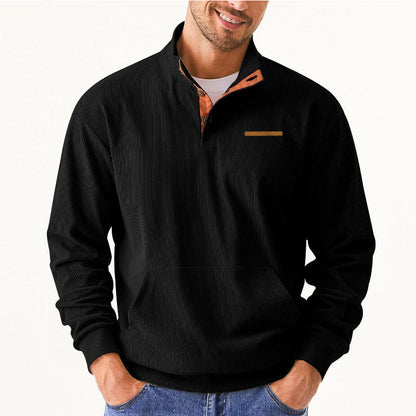 Herren Pullover Halbzipper Bequem Modern