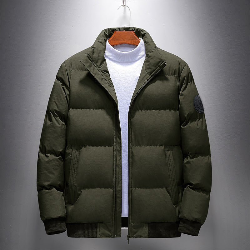 Herren Daunenjacke Warm Winter Schwarz