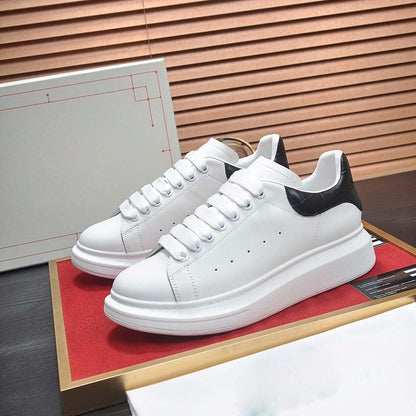 Damen Sneaker Sportlich Lederspitze Weich gepolstert