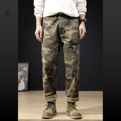 Herren Cargohose Camouflage Bequem Schnitt Modern