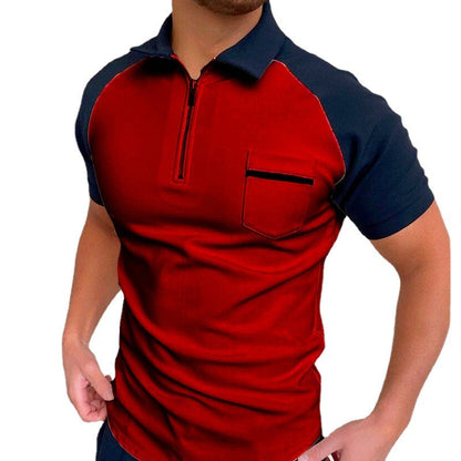 Herren Poloshirt Kurzarm Funktionales Sportshirt Mit Brusttasche