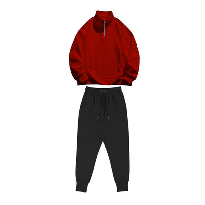 Herren Trainingsanzug Set Sportlich Modern mit Taschen