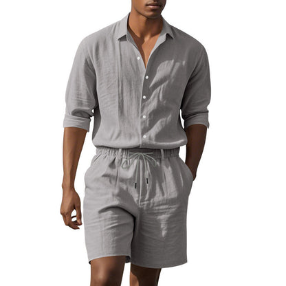 Herren Kurzarmhemd Elegantes Slimfit Modern