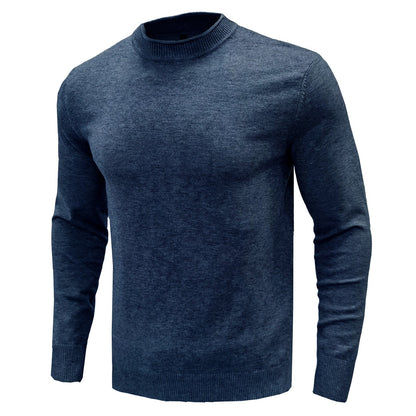 Weicher Herren Pullover Rundhals Baumwolle Bequem