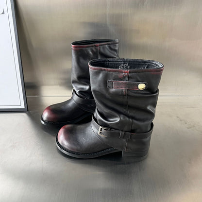 Damen Stiefel Komfortabel Flexibel Mit Reißverschluss