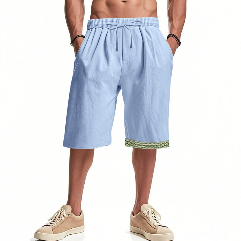 Herren Bermudashorts Bequem Elastisch Mit Kordelzug
