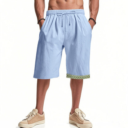 Herren Bermudashorts Bequem Elastisch Mit Kordelzug