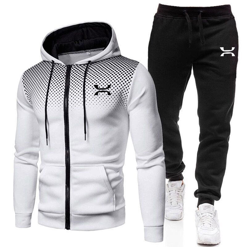 Herren Sportanzug Atmungsaktiv Hoodie Jogginghosen Bequem