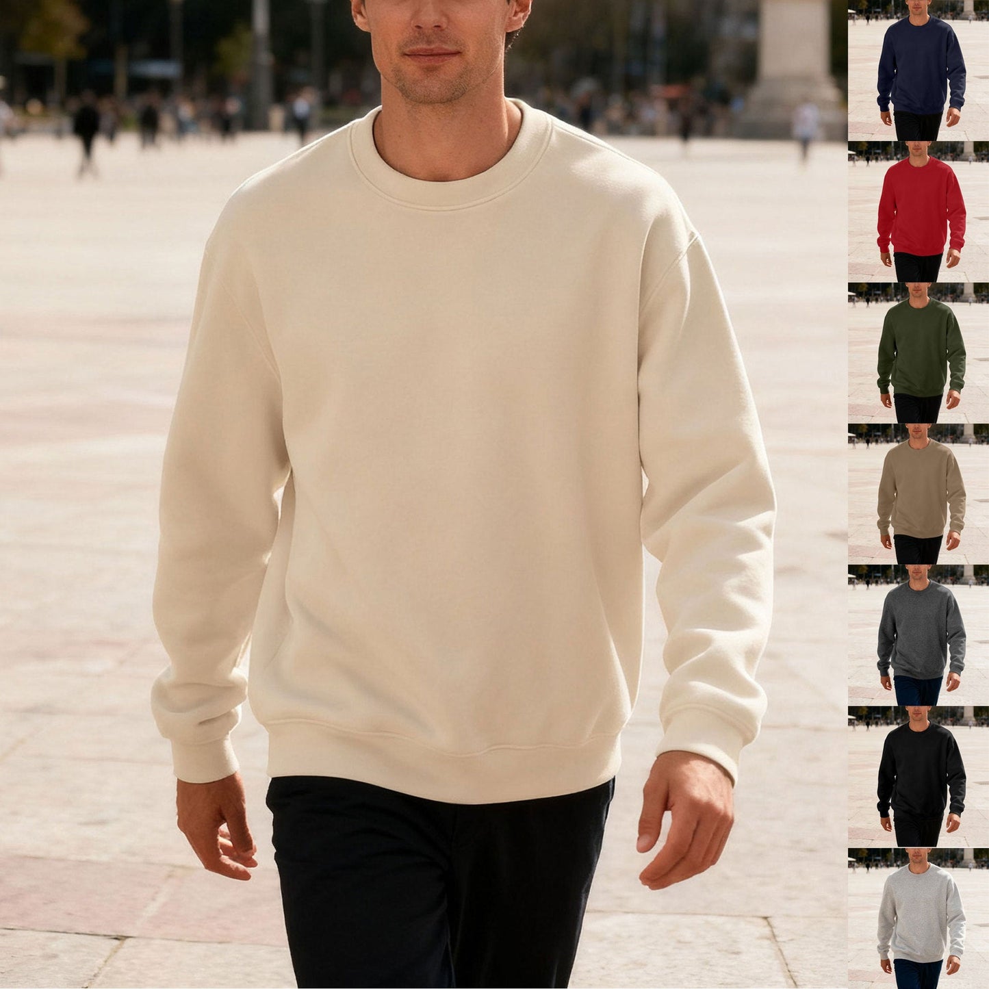 Bequemes Herren Sweatshirt Relaxed Fit Elastisch - BerlinGlamour