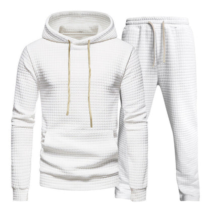 Herren Jogginganzug Lässig Strukturiert Hoodie Set
