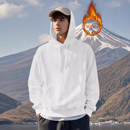Herren Kapuzenpullover Warm Lässig mit Taschen Fleece