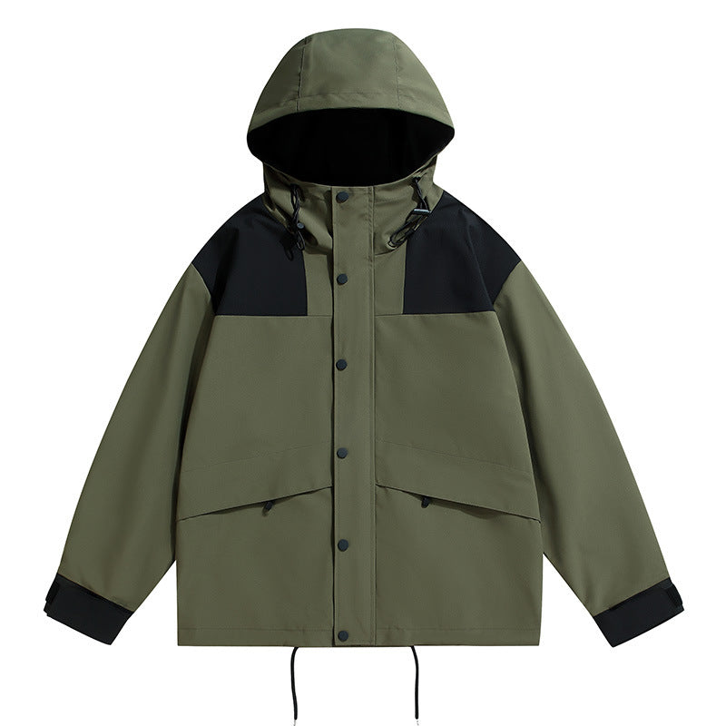 Herren Outdoor-Jacke Wasserdicht Mit Kapuze Funktionstextil