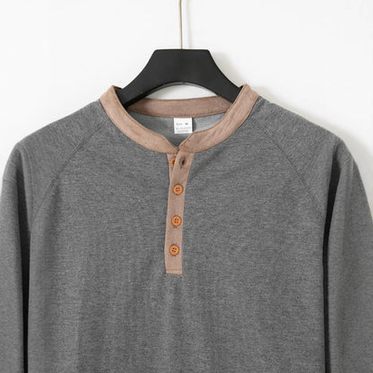 Herren Langarmshirt Elegant Knöpfe Modern Berlin_Style