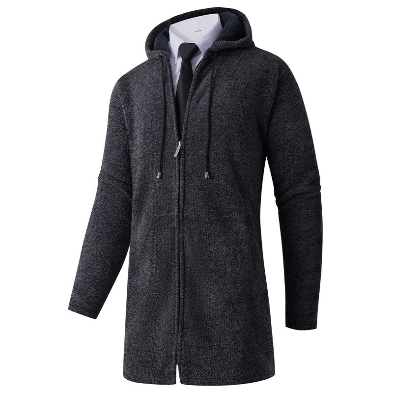 Herren Hoodie-Jacke Lässig Mit Kapuze Reißverschluss