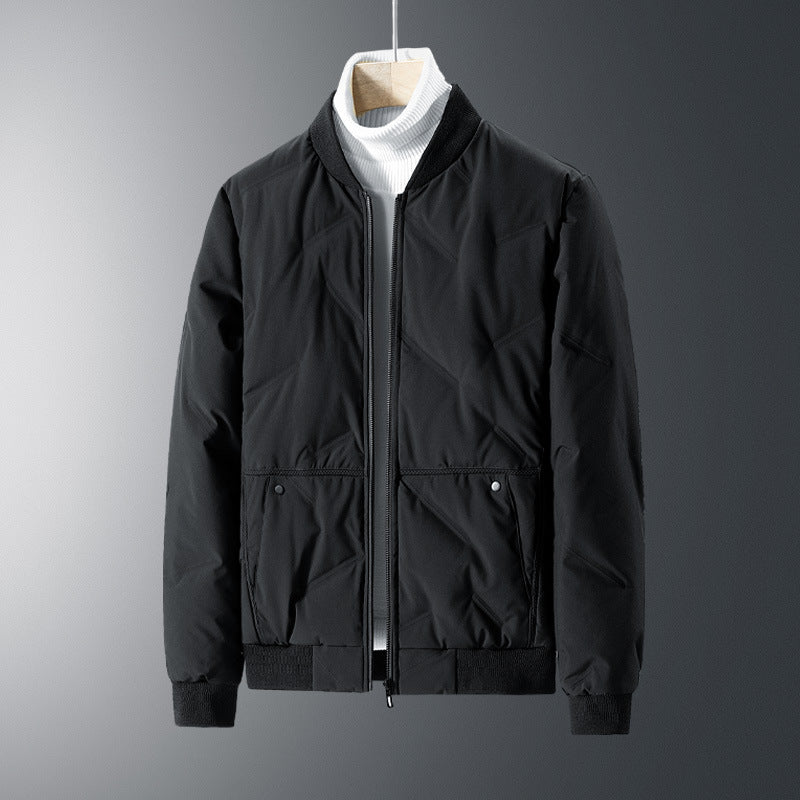 Herren Steppjacke Elastisch Reißverschluss Taschen Warm - BerlinGlamour