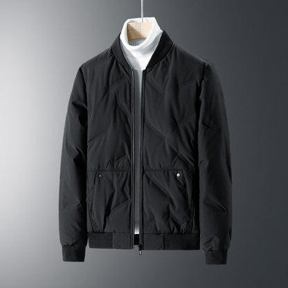 Herren Steppjacke Elastisch Reißverschluss Taschen Warm - BerlinGlamour