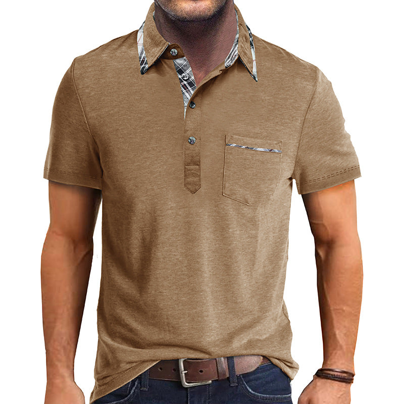 Herren Poloshirt Elegant Modern Kontrast Kragen - BerlinGlamour