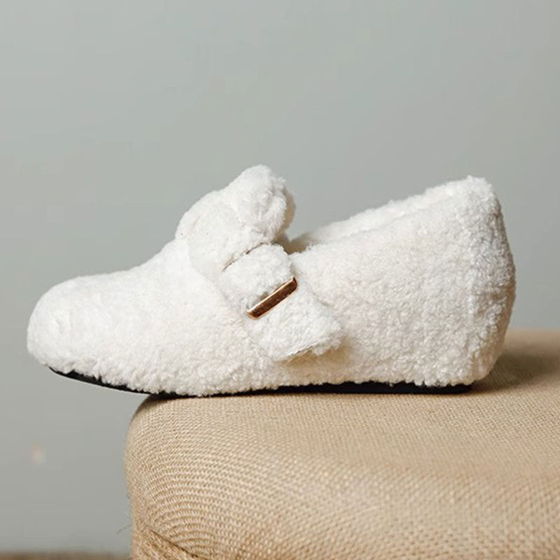 Damen Hausschuhe Warm Flauschig mit Verstellriemen