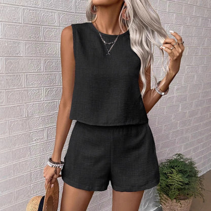 Damen Shorts-Set Leicht Baumwolle Sommer