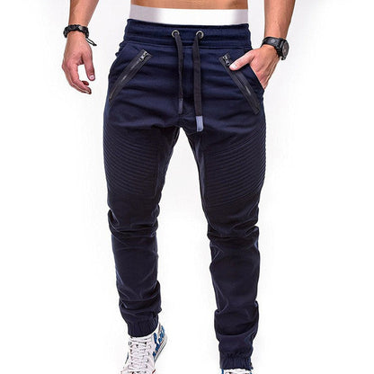 Herren Jogginghose Modern mit Reißverschlusstaschen und Rippdetails - BerlinGlamour