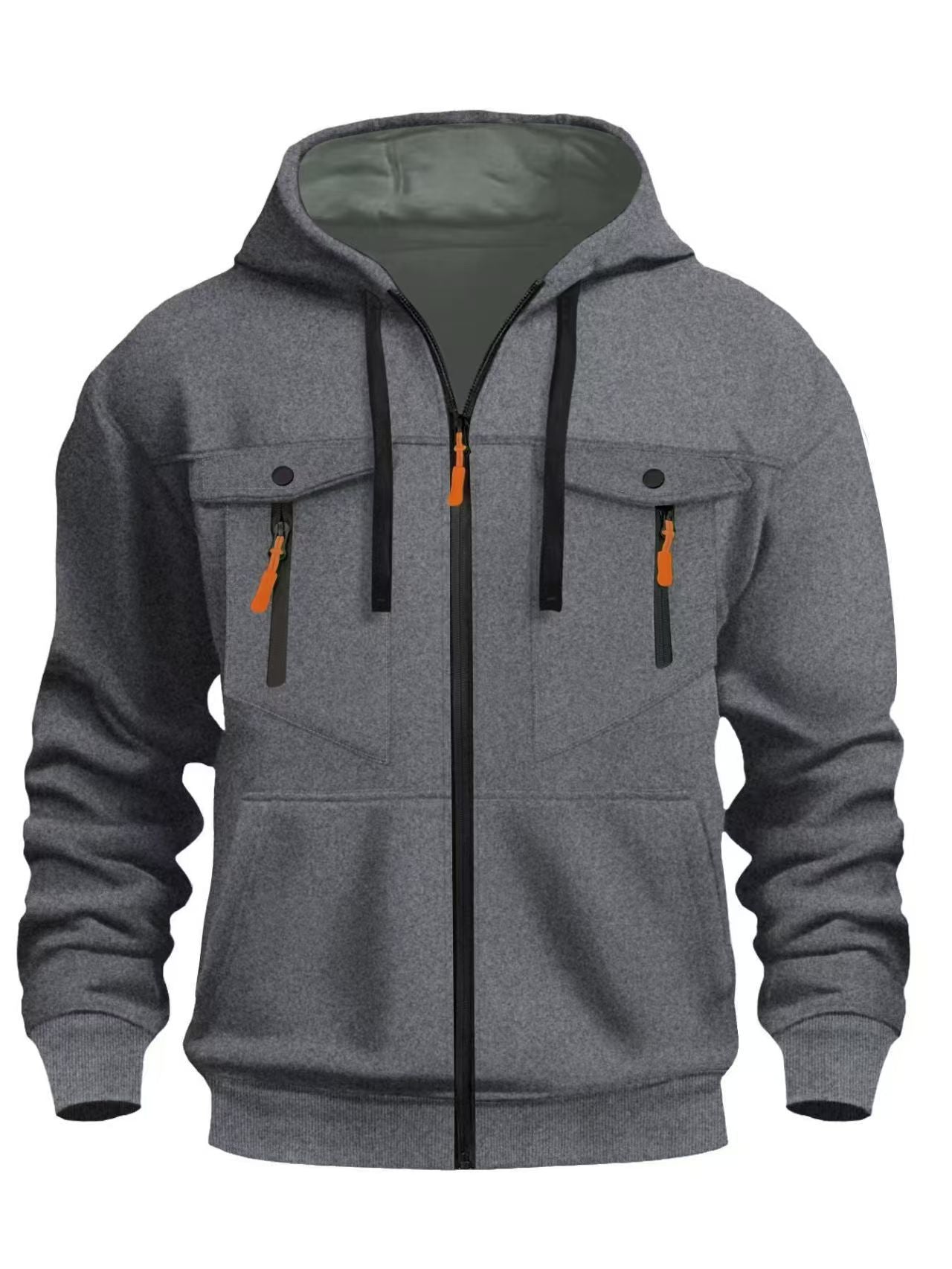 Herren Outdoorjacke Wasserdicht mit Reißverschlusstaschen