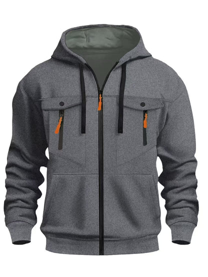 Herren Outdoorjacke Wasserdicht mit Reißverschlusstaschen