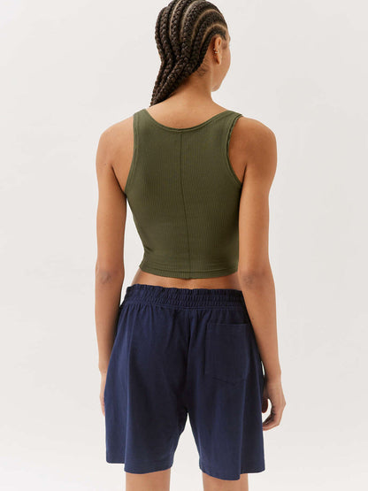 Damen Tanktop Gerippt Trendy Sommer