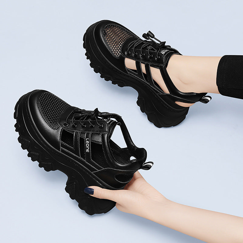Damen Plateau Sneaker Trendy High Heels Schuhe - BerlinGlamour