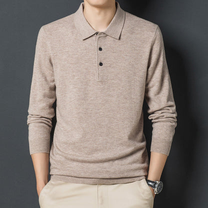 Eleganter Herren Strickpullover Polokragen Modern