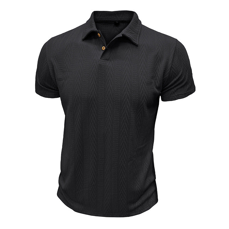 Herren Poloshirt Kurzarm Strukturiert Modern Berlin Style