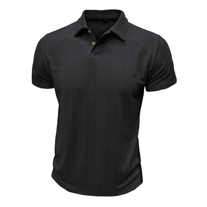 Herren Poloshirt Kurzarm Strukturiert Modern Berlin Style