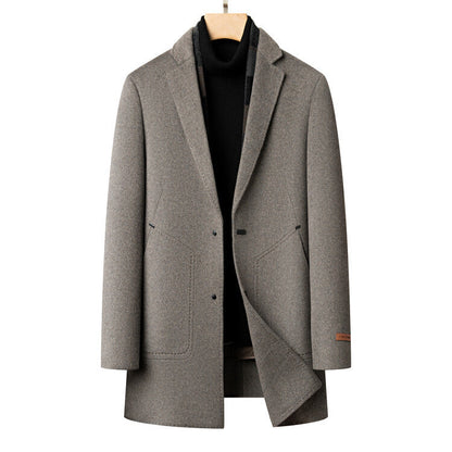 Eleganter Herren Übermantel Modern Schwarz
