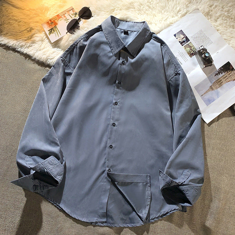 Herren Hemdbluse Atmungsaktiv Baumwolle mit Taschen