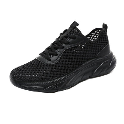 Damen Sport Sneaker Atmungsaktiv Rutschfest Schwarz - BerlinGlamour