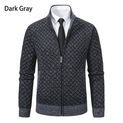 Herren Strickjacke Modern Zipper Hochwertig