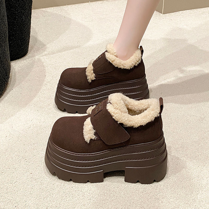 Damen Clogs Warmgefüttert Klettverschluss Verstellbar Winter