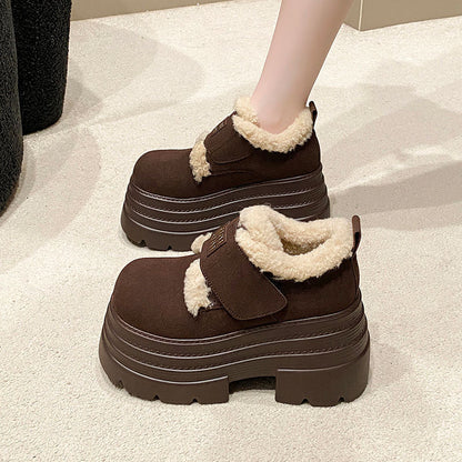 Damen Clogs Warmgefüttert Klettverschluss Verstellbar Winter
