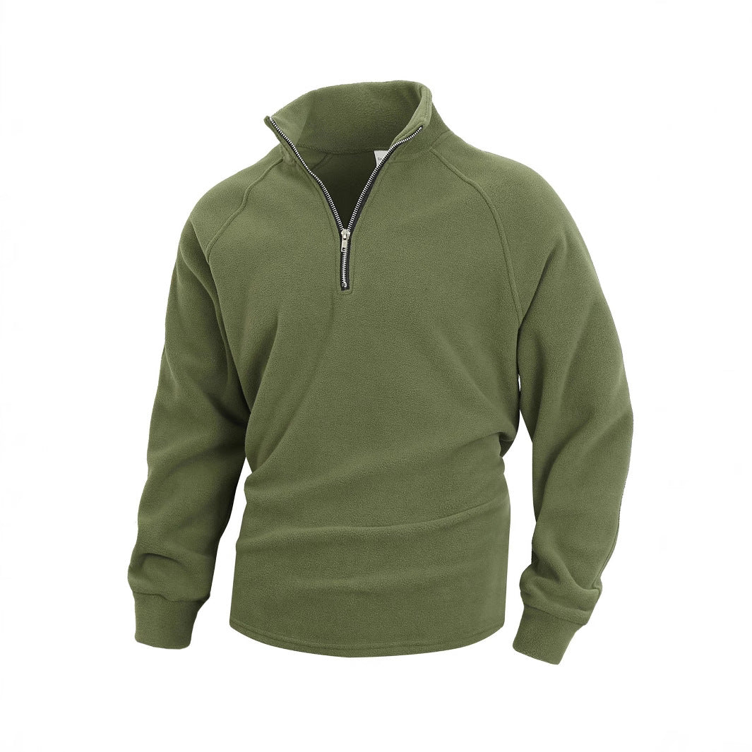 Herren Fleece Pullover mit Halbem Reißverschluss Berlin-Glamour
