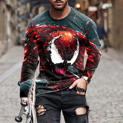 Herren T-Shirt Langarm Venom Design Berlin Style