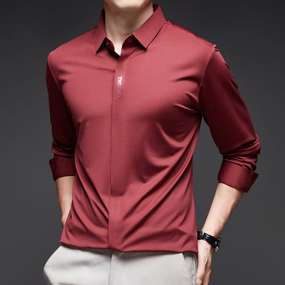 Herren Langarmhemd Modern Feuchtigkeitsregulierend